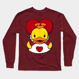 Queen of Hearts Rubber Duck Long Sleeve T-Shirt